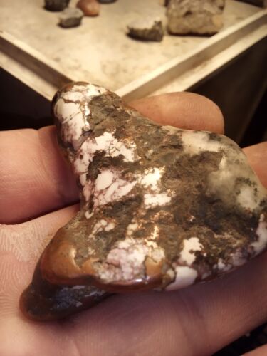 Keweenaw Datolite in Copper. Red and white mixed . Franklin Mine