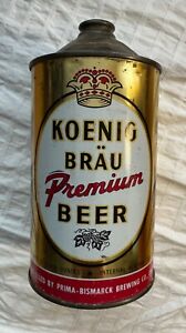 Vintage Koenig Brau quart cone top beer can