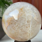 591g Natural Sakura Agate Quartz Sphere Crystal Ball Reiki Healing Decoration