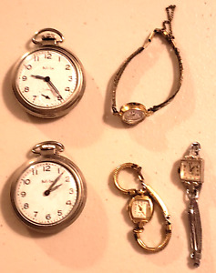 Vintage Pocket and Wristwatch Lot of 5