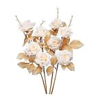 New ListingArtificial Flowers Roses Fake Flowers Silk Flowers Real White&retro Champagne