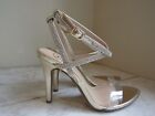 NIB Fashion Nova My Delicious Shoes Cypre Gold Rhinestones Women's Size 6