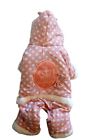 Chic Dog Pink Polka Dot, Fleece Lined, Hooded Snow Suit for Puppy/Dog, Lg or XL