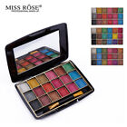 MISS ROSE Makeup 18 Color Metallic Glitter Eyeshadow Palette Reading Eye Shadow