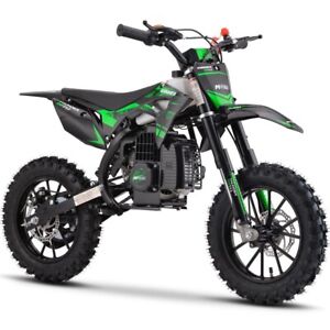 MotoTec Thunder 50cc 2-Stroke Kids Gas Dirt Bike GREEN Mini OffRoad Sports Ride✅
