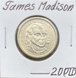 2007 D JAMES MADISON Dollar Coin - circulated