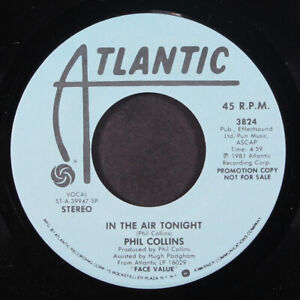PHIL COLLINS: in the air tonight / mono ATLANTIC 7