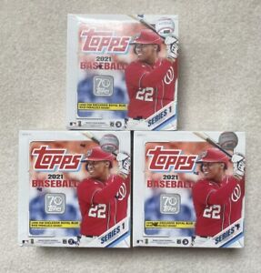 2021 Topps Series 1 MLB MEGA BOX (x3) - (16 PACKS - 256 CARDS) - FACTORY SEALED