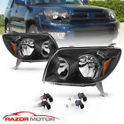 Headlights Headlamps for 2003 2004 2005 Toyota 4 Runner Black Factory OE Style