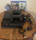 New ListingSony PlayStation 4 500GB Gaming Console -Black (CUH-1001A) Controllers & 3 Games