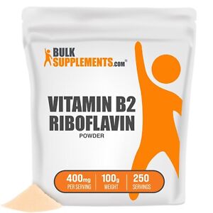 BulkSupplements Riboflavin (Vitamin B2) Powder 100g - 50mg Per Serving