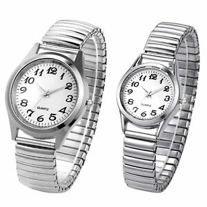 Stylish Men Women Analog Quartz Wrist Watch Stainless Steel Band Dress Watches