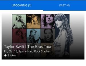 2 Tickets Taylor Swift- The Eras Tour, Miami October 18th, 2024