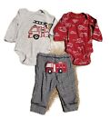 Carter's 3 Months Set Of 3 Firetruck Themed Clothing Items