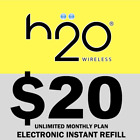H2O H20 PREPAID REFILL $20 ✅ FAST AND DIRECT ✅ GET TODAY! ✅ TRUSTED USA SELLER