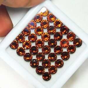 16 PCS 5 MM Natural padparadscha Sapphire Loose Gemstones Certified Round Lot