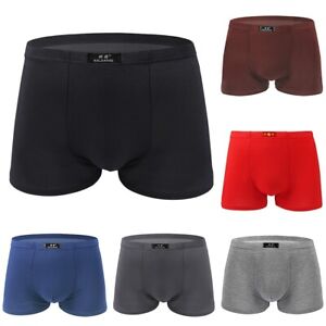 Men Underwear Blue/Coffee/Red Large Size Modal Slight Stretch Hot Sale