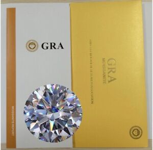 GRA Certified Loose Moissanite Round Stones D VVS1 All Sizes