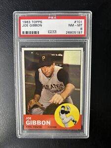 New Listing1963 Topps Series 2 #101 Joe Gibbon Pirates PSA 8