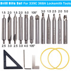 17PCs Drill Bits Set For 368A Locksmith Tool Vertical Key Machine Cutter
