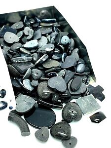 Lot of Black Onyx Gemstone Assorted Loose Gems 350ctw Mix Scrap Jewelry Making