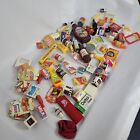 Vintage Lot of Assorted Brands Miniature Dollhouse Food Pantry Fridge Groceries