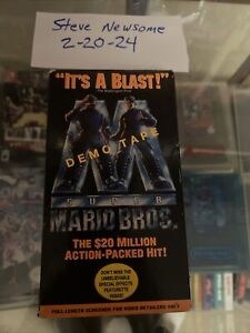SUPER MARIO BROS. Movie Screener VHS RARE DEMO TAPE 1993 Tested