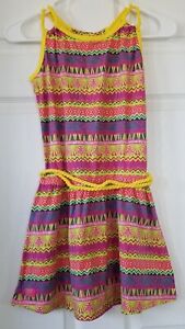 American Girl LEA CLARK Bright Tropical Print Sleeveless Dress Girls Size 12 NWT