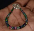 Solid 925 Sterling Silver Natural Ethiopian Opal Gemstone Beads 7