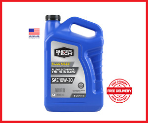 Super Tech All Mileage Synthetic Blend Motor Oil SAE 10W-30, 5 Quarts