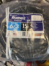 Romex SIMpull 6/3 Wire Copper With Ground Black  15FT 600V 63950006