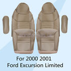 Fits 2000 2001 Ford Excursion Limited Front Bottom & Back Leather Seat Cover Tan (For: 2000 Ford Excursion Limited 6.8L)