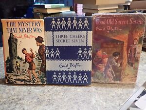 Lot of 3 vintage Enid Blyton Good Old Secret Seven (1st) Mystery That Never Was