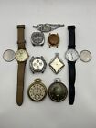 Vintage Watchmakers Lot Of Watches Pocket watches Parts