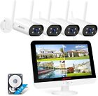 8CH 5MP HD Security Camera System Wireless Outdoor with 12” Monitor WiFi NVR 1TB