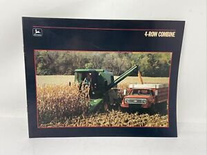 1987 John Deere 4-Row Combine Farming Agriculture 7 Page Sales Brochure