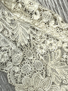 antique point de gaze collar dress lace fancy ornate wedding victorian