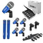 5Core 7 Pieces Drum Mic Kit w/ Metal Bass Snare Condenser Microphone Clip & Case