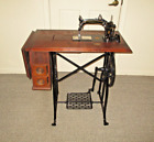 Antique 1876 WHEELER & WILSON No. 8 TREADLE SEWING MACHINE IN CABINET *VGUC*
