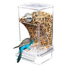 Automatic Acrylic Bird Feeder Parrot Canary Budgie Cage Feeding Box Bowl