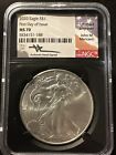 2020 $1 SILVER EAGLE NGC MS 70   Mercanti Signed; Appealing Black Label; FDOI