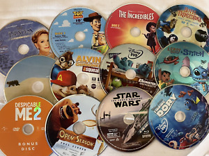 100 RANDOM DVD LOT, MOVIES CHILDREN KIDS, FAMILY, TV SHOWS-- DISCS ONLY