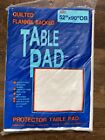 Elrene White Vinyl Flannel Backed Protector Table Pad 52 x 90 Oblong/Rectangular