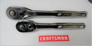 CRAFTSMAN 2pc 1/4 3/8 FULL POLISH 72 Tooth Ratchets new CMMT81747 and CMMT81748