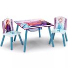 3-Piece Wooden Table And Chair Set with Storage, Disney Frozen II
