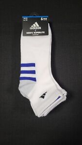 Adidas Men's Superlite Low Cut  Socks  Aeroready (6 Pairs) shoe SZ 6-12 White