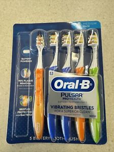 Oral-B Pulsar Pro-Health Battery Powered Toothbrush MEDIUM Bristle 5-pack