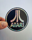 Atari Logo Glitter Sticker Skateboard Sparkle Shiny Decal Retro Video Gaming