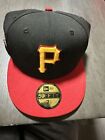 PITTSBURGH PIRATES New Era 59Fifty Cooperstown Collection 7 1/2 Hat - Red Brim