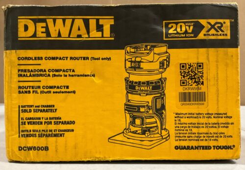 DEWALT  DCW600B 20V MAX XR Cordless Compact Router - Tool Only